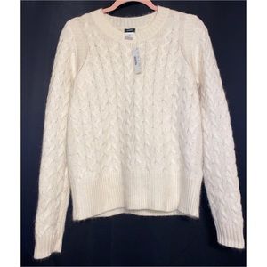 J.Crew Ivory Cable-Knit Sweater